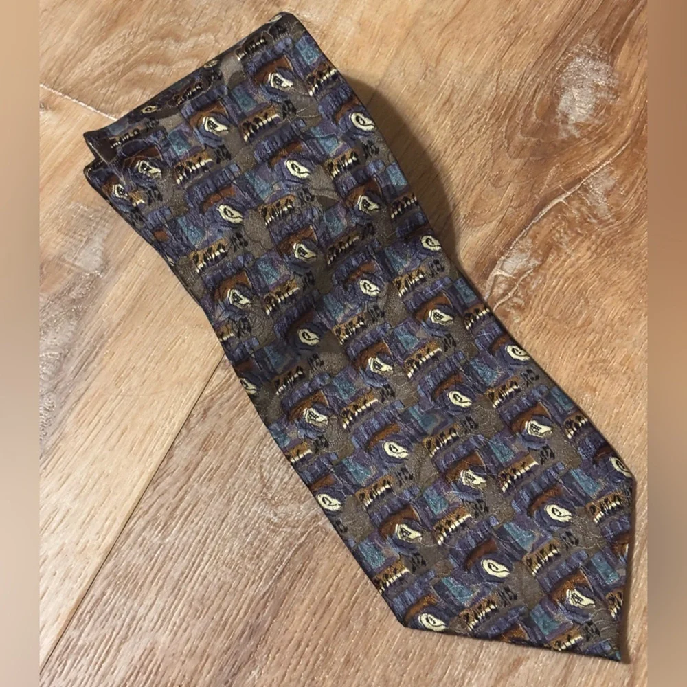 GRATEFUL DEAD Jerry Garcia Tie TRENDY 100% silk muted tone **2 for 20** epic